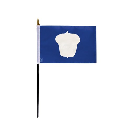 AGAS Treasurer Officers Flag on staff Ensign Outdoor-Indoor Stick, Flag-4"x6"