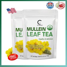 Mullein Leaf Tea for Lungs Cleanse  Immune Support, 100 Natural, Caffeine Free