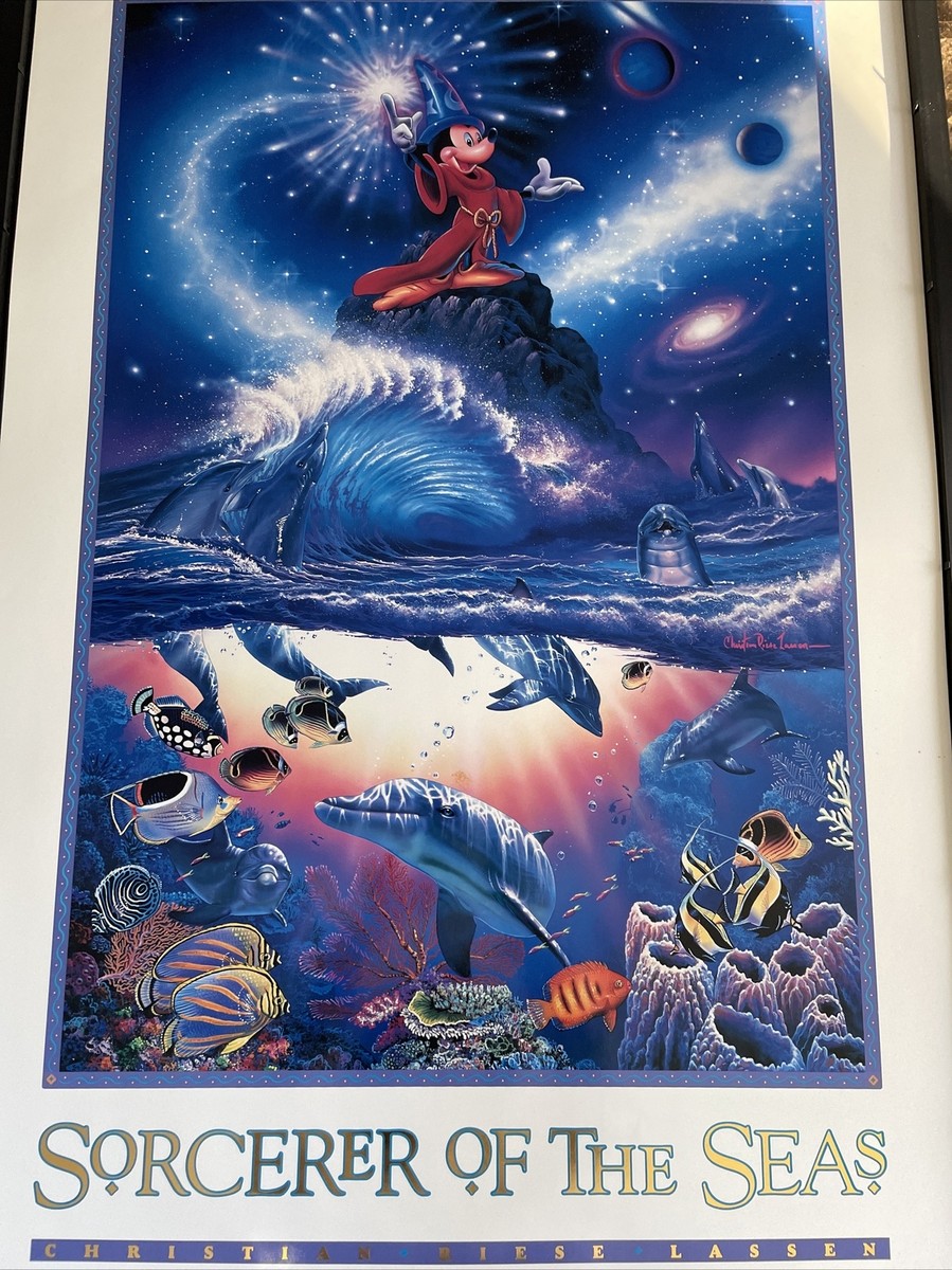 Lassen ポスター SORCERER OF THE SEAS Christian R Lassen's Limited Edition Disney 