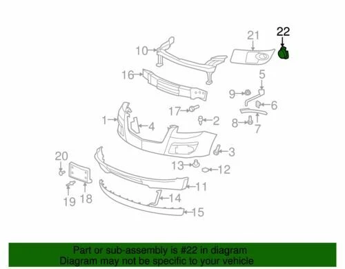Genuine GM 2007-2010 Saturn Outlook Cover XE XR Front Fog Lamp Opening 25847681 - Image 2 of 2