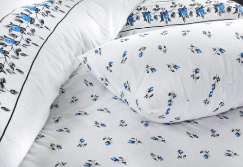 Juego de cama con funda nórdica edredón 100 % algodón cepillado de franela doble king individual - Imagen 60 de 113
