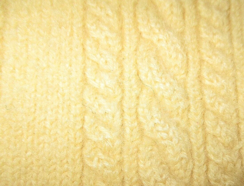 SUÉTER Amarillo Cable TALBOTS 100% Lana Botón ENCOGIDO (Ver Más abajo) AHORA TALLA NIÑA Foto 4 de 4