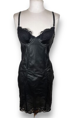 Jean Paul Gaultier La Perla Leather Slip Dress Lingerie US 36 Authenticated | eBay Jean Paul Gaultier La Perla Leather Slip Dress Lingerie US 36 Authenticated | eBay