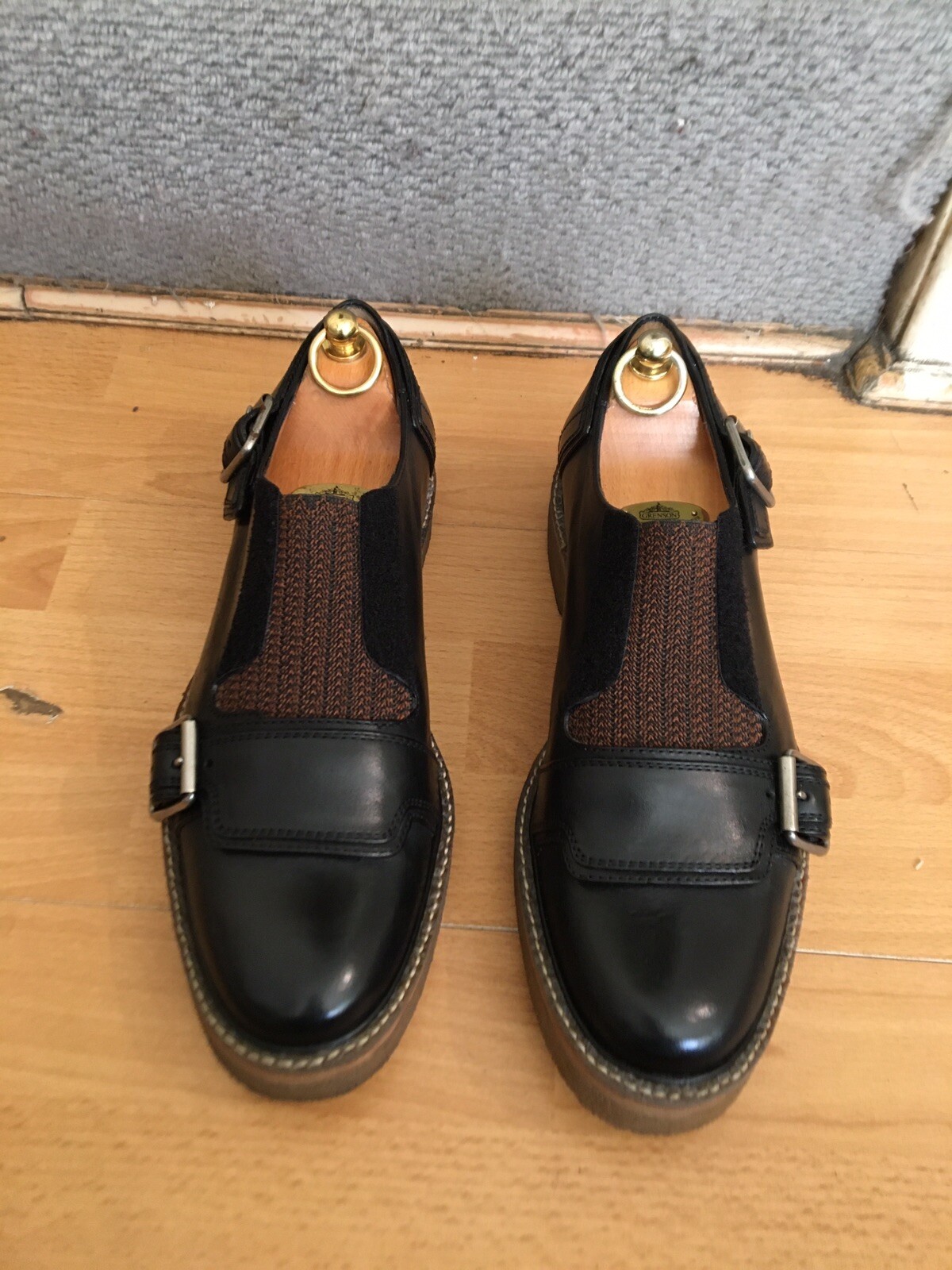 SAOLA Van Noten scarpa derby da motociclista in pelle nera Regno Unito 7 prezzo di listino £ 525