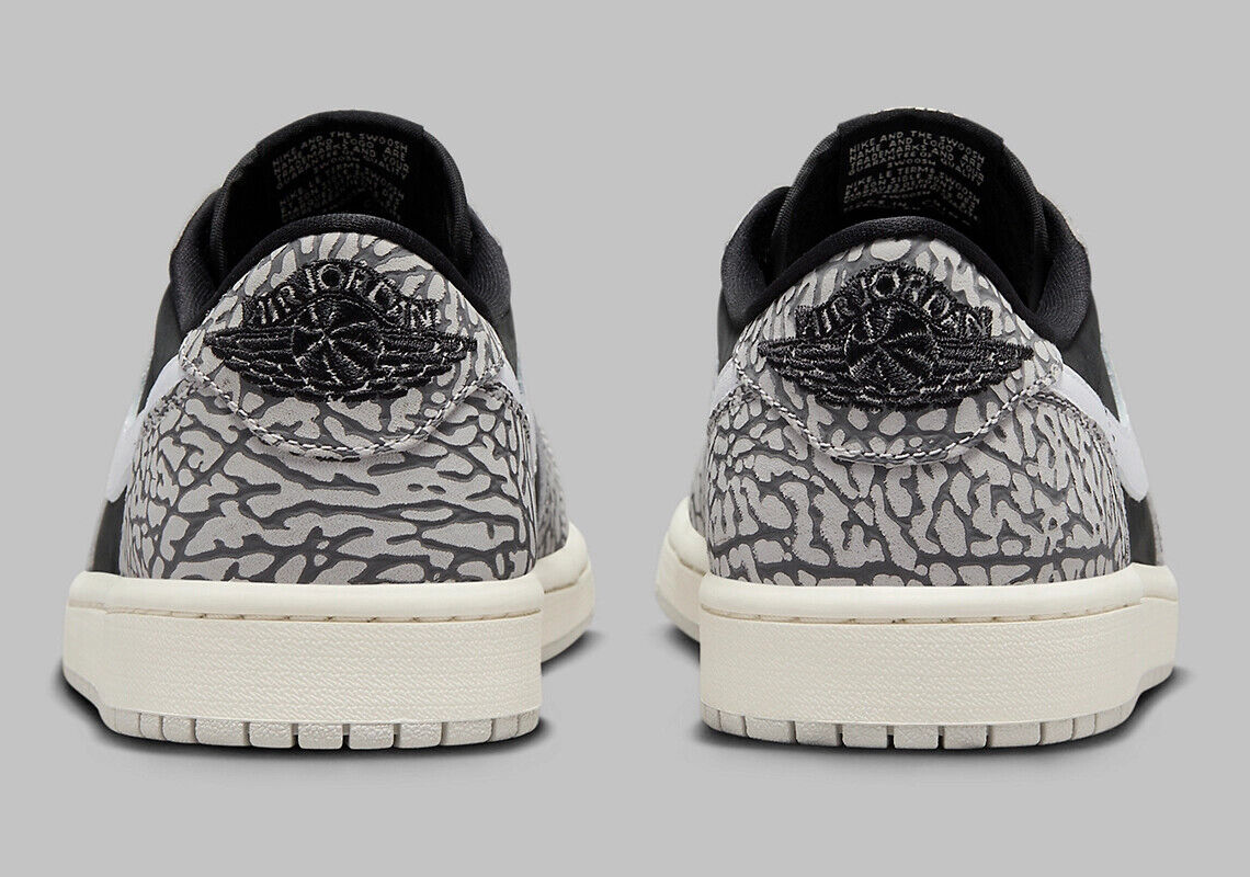 Nike Air Jordan 1 Retro Low OG Black Cement Sail CZ0790-001 Men&
