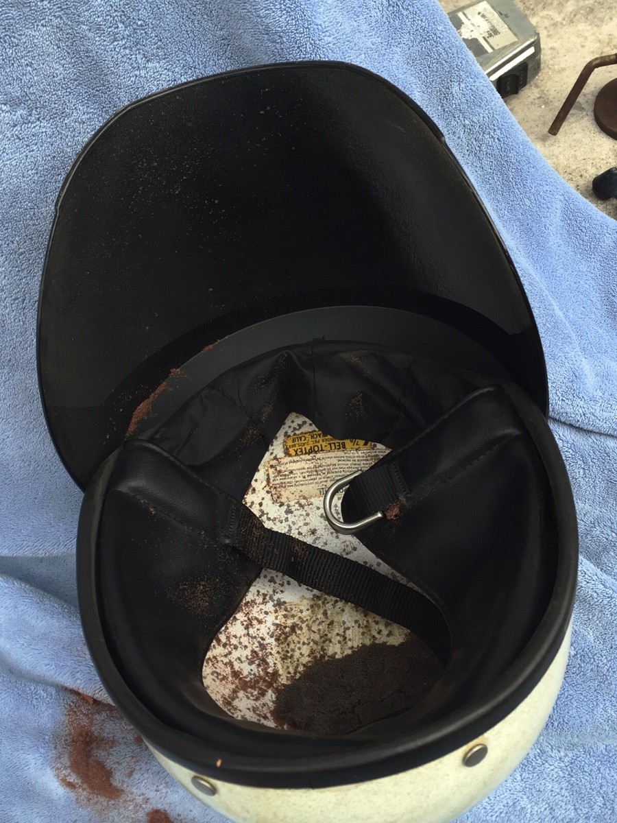 Vintage Bell Toptex Half Shorty Motorcycle Metal Flake Helmet 6 7