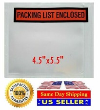 50 Self Adhesive Packing List Enclosed Envelopes Pouches 4.5X5.5 / 4 1/2 x 5 1/2