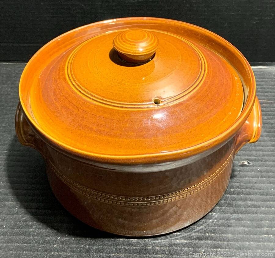 Vintage PEARSONS Chesterfield England STONEWARE POTTERY Casserole
