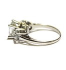 GIA certified 14k white gold 2.54ct princess diamond 3 stone engagement ring 5.5 — photo 3