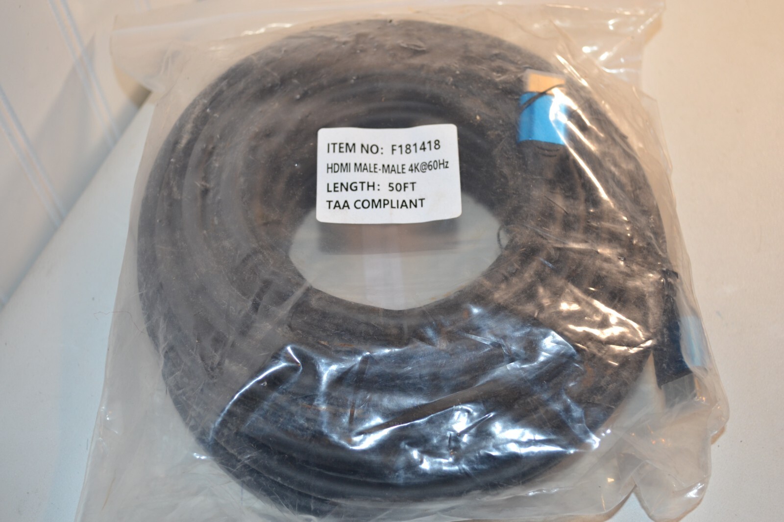 HDMI Cable Male-Male 4K@60Hz 50FT Item #F181418-image
