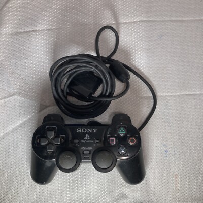 Sony PlayStation2 PS2 Standard Black Controller Analog Dual Shock 2