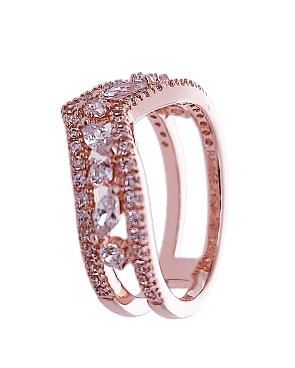 Pandora Rose Gold With CZ Marquise Double Wishbone Ring Pandora Rose Gold With CZ Marquise Double Wishbone Ring