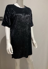 Missguided Velvet Oversized T Shirt Dress UK Size 8