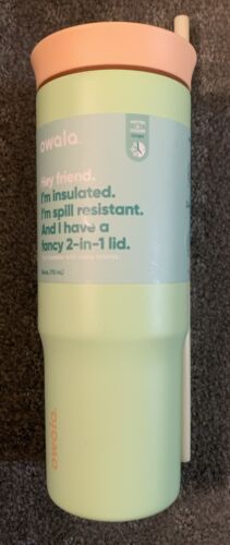 Owala Insulated Tumbler Lime Light 2-in-1 Lid Straw Limited 24oz Brand New