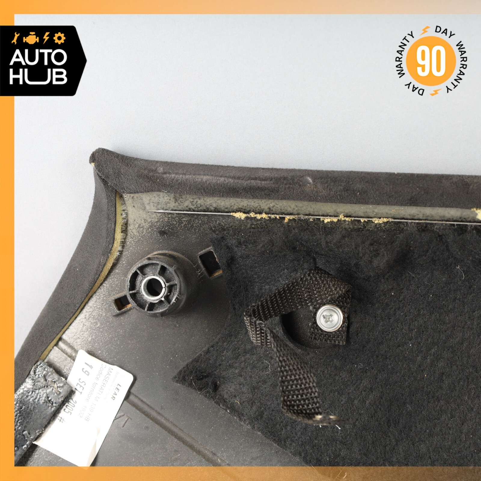 03-13 Maserati Quattroporte M139 Rear Left Quarter Upper C Pillar Suede OEM