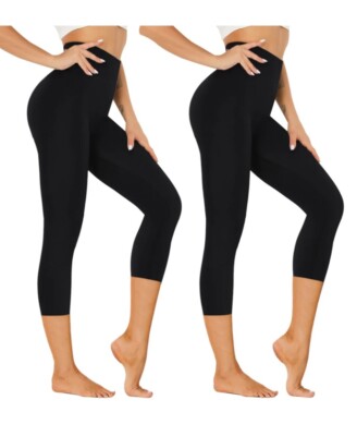 Leggings 3er Pack mit Taschen für Damen hohe Taille Bauchkontrolle #4