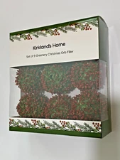 NEW KIRKLANDS HOME 2.5" GREENERY CHRISTMAS ORB FILLER  PACK OF 9