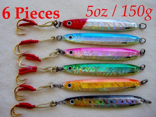 Juego de 6 Cuchillos Vertical Mariposa Plantilla de Pesca 100g 150g 200g 250g PESO SELECCIONADO - Imagen 3 de 5