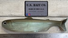 Weedless Swimbait 8” wedge tail Color Green Gizzard Shad Lot Of 1 Bait