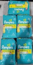 135 Count 5 Packs Of 27 Pampers Baby Diapers - Swaddlers - Size P1 Ultra