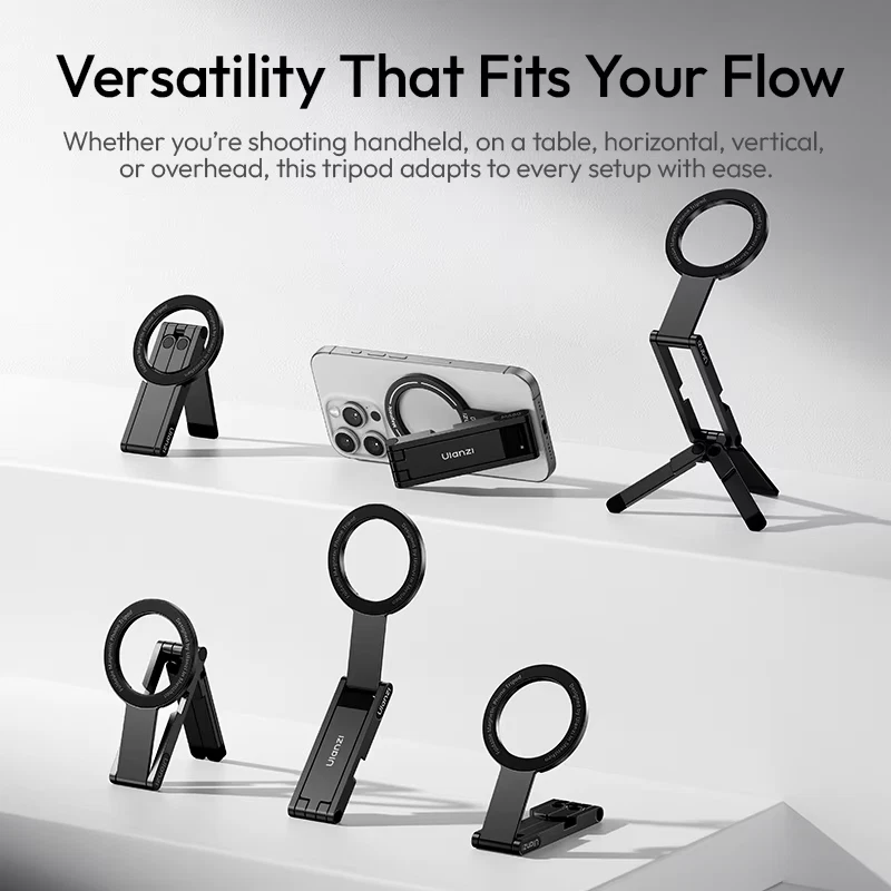 ​ MA60 Foldable Magnetic Phone Tripod Handheld Selfie Phone Mount for iPhone 16  - Image 3 of 4