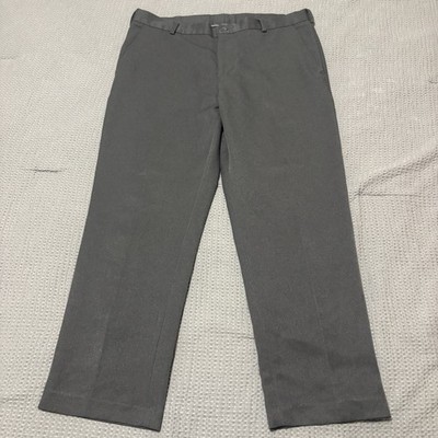 Van Heusen Slim Fit Dress Pants Men 38x29 Gray Traveler Straight Leg Flat  Front | eBay