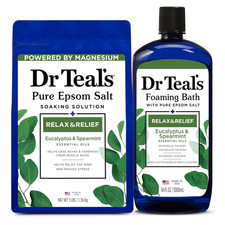 Pure Epsom Salt Soak and Foaming Bath, Relax  Relief with Eucalyptus  Spearmin