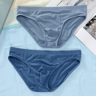Herren Eis Seide Beutel Unterwäsche Atmungsaktiv Einfarbig Nylon Slips Klassischer Stil