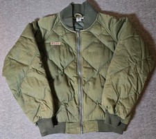 Vintage Columbia Quilted Bomber Jacket Olive ...