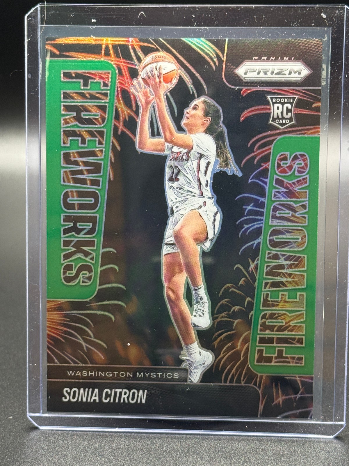 2025 Panini Prizm WNBA- Green Prizm Fireworks Sonia Citron #15 (RC)
