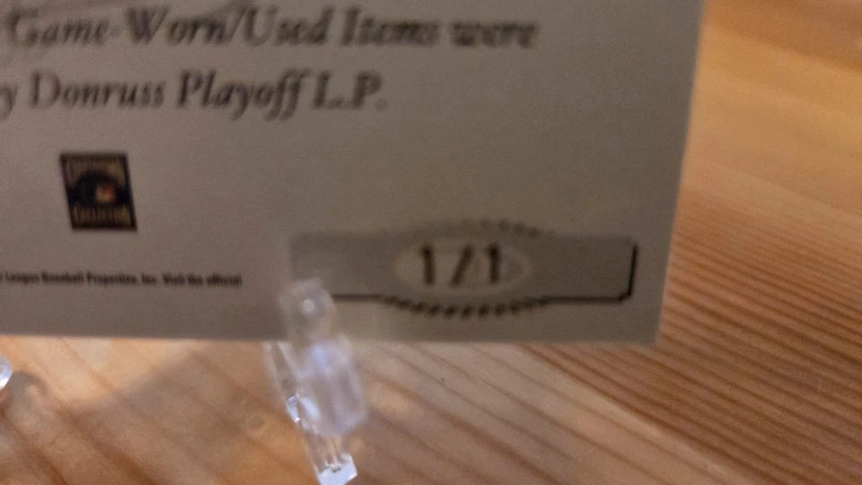 2005 Absolute Memorabilia Heroes Auto Swatch Triple Spectrum Mark Grace 1 of 1 - Image 3 of 3