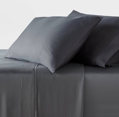   Threshold Queen 320 Thread Count Cool TENCEL Lyocell Sheet Set Gray 