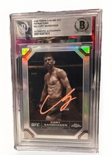 Cory Sandhagen Signed 2024 Topps Chrome UFC Refractor Beckett Encapsulated #50