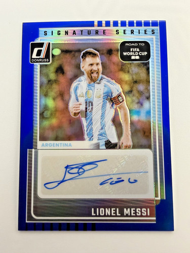 2025-2026 Panini Donruss FIFA World Cup Lionel Messi Autograph Blue /199 #SS-LM