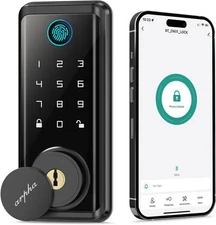 Arpha D601 Keyless Entry Smart Deadbolt Lock Fingerprint, App, Metal Key!