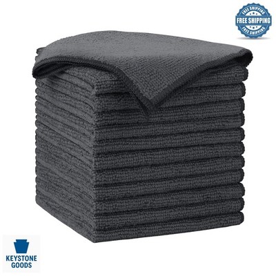 12-Pack Ultra-Absorbent Microfiber Cleaning Cloths for Car, Home & Kitchen