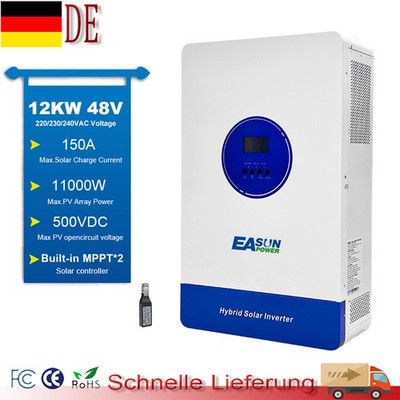 Easun 11KW 48V Hybrid Solar Wechselrichter Off Grid 11000W MPPT 150A Parallel EU