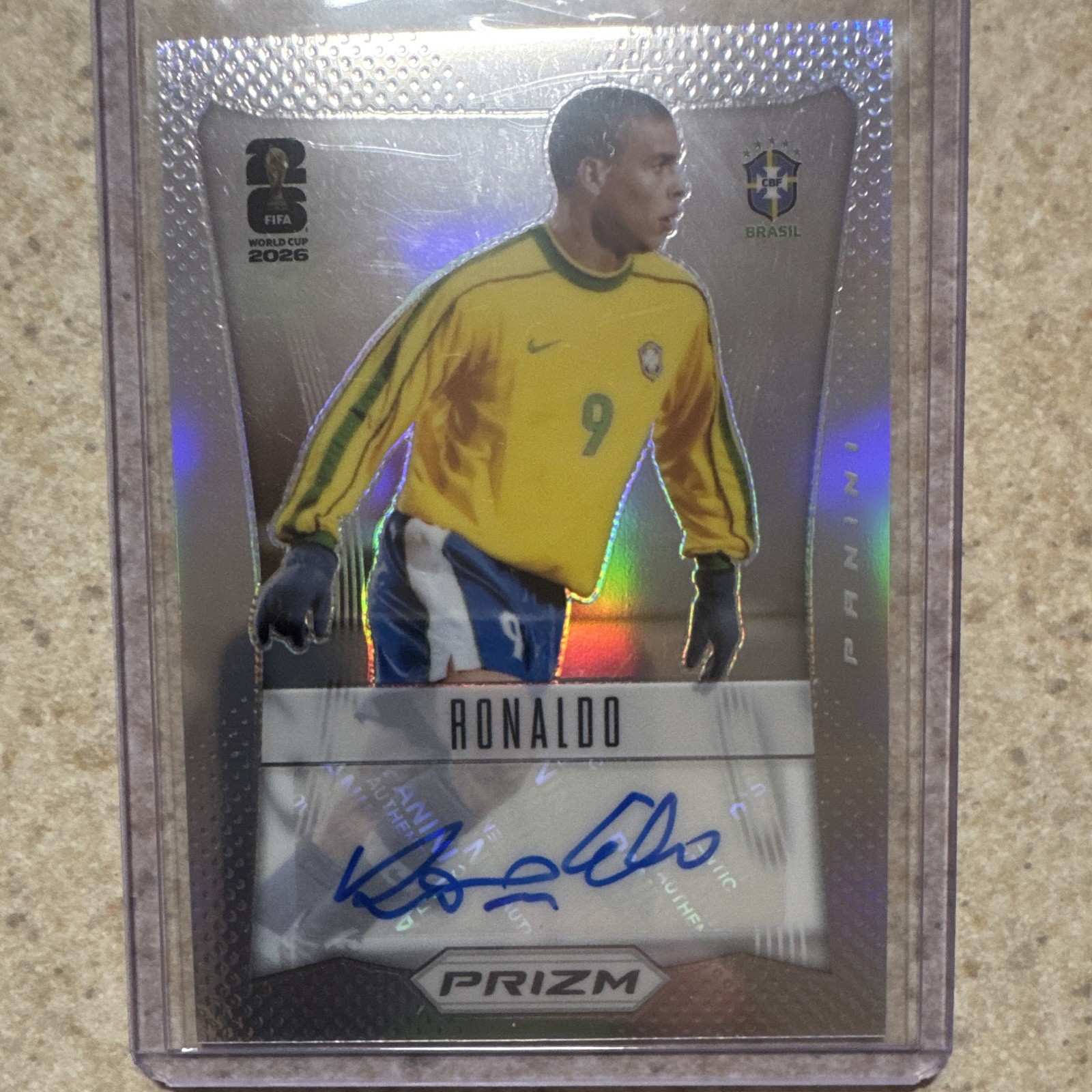 Panini 2026 Prizm FIFA World Cup Ronaldo Throwback Auto #12-R9 /199 Brazil view 1