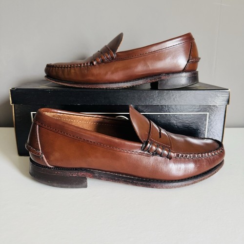 Mocasines vintage de cuero Sebago talla 7,5 marrón con caja - Imagen 2 de 23