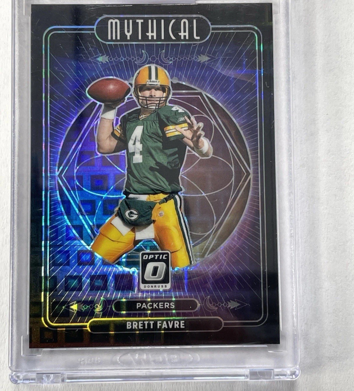 🔥BRETT FAVRE 2021 DONRUSS OPTIC MYTHICAL insert CASE HIT SP PACKERS 10/25🔥