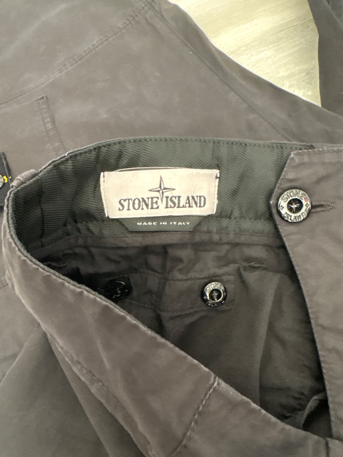 $445 New Authentic STONE ISLAND Badge Logo Black Cargo Pants Size Tag 31 W 32-33 thumbnail 11