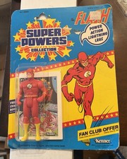 VINTAGE 1984 KENNER SUPER POWERS THE FLASH MOC 12 BACK SEALED WITH COMIC