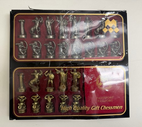 Manopoulos Greek Mythology Chess Set Board Game Pieces Complete - Afbeelding 6 van 7