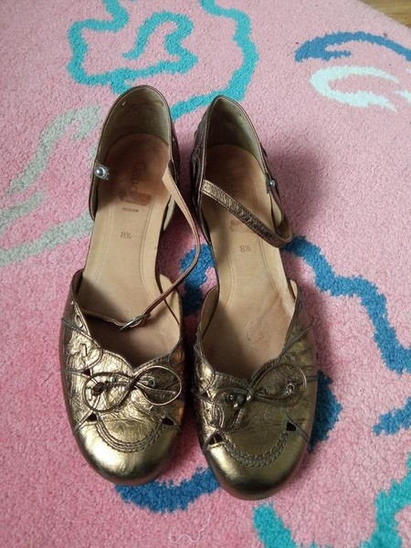 Women Gabor Sandals Gold Leather 41