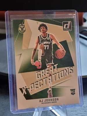 2024-25 Panini Donruss Great X-Pectations #6 AJ JOHNSON RC Milwaukee Bucks