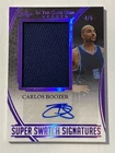 CARLOS BOOZER 2025 Leaf In The Game Used Super Swatch Purple JERSEY AUTO 4/6