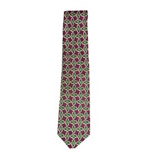 Men  s Tie Vintage Polo Ralph Lauren Purple Green Geometric Pattern Tie