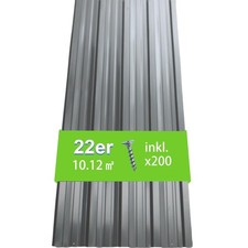 Profilblech Trapezblech Stahl 22er Set Dach Wand 10.12m² wetterfest