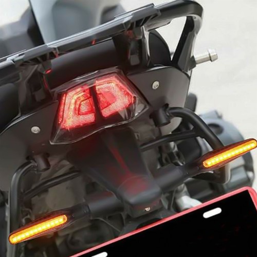 4x Motorcycle 12-LED Turn Bike Signal Indicators Blinker Amber Lights Waterproof - Picture 10 of 12