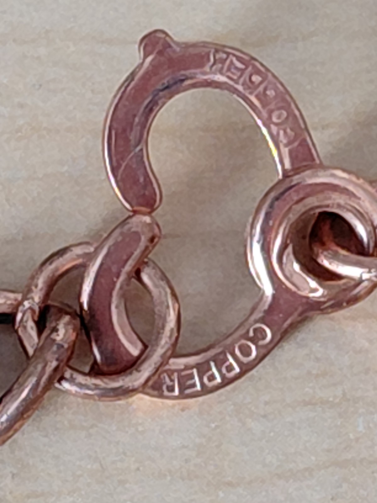 8 In Vintage Bracelet - Solid Copper Scroll "S" L… - image 3